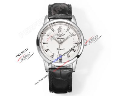 Swiss 9015 Longines Conquest Heritage White Dial SS Case Replica Watches 